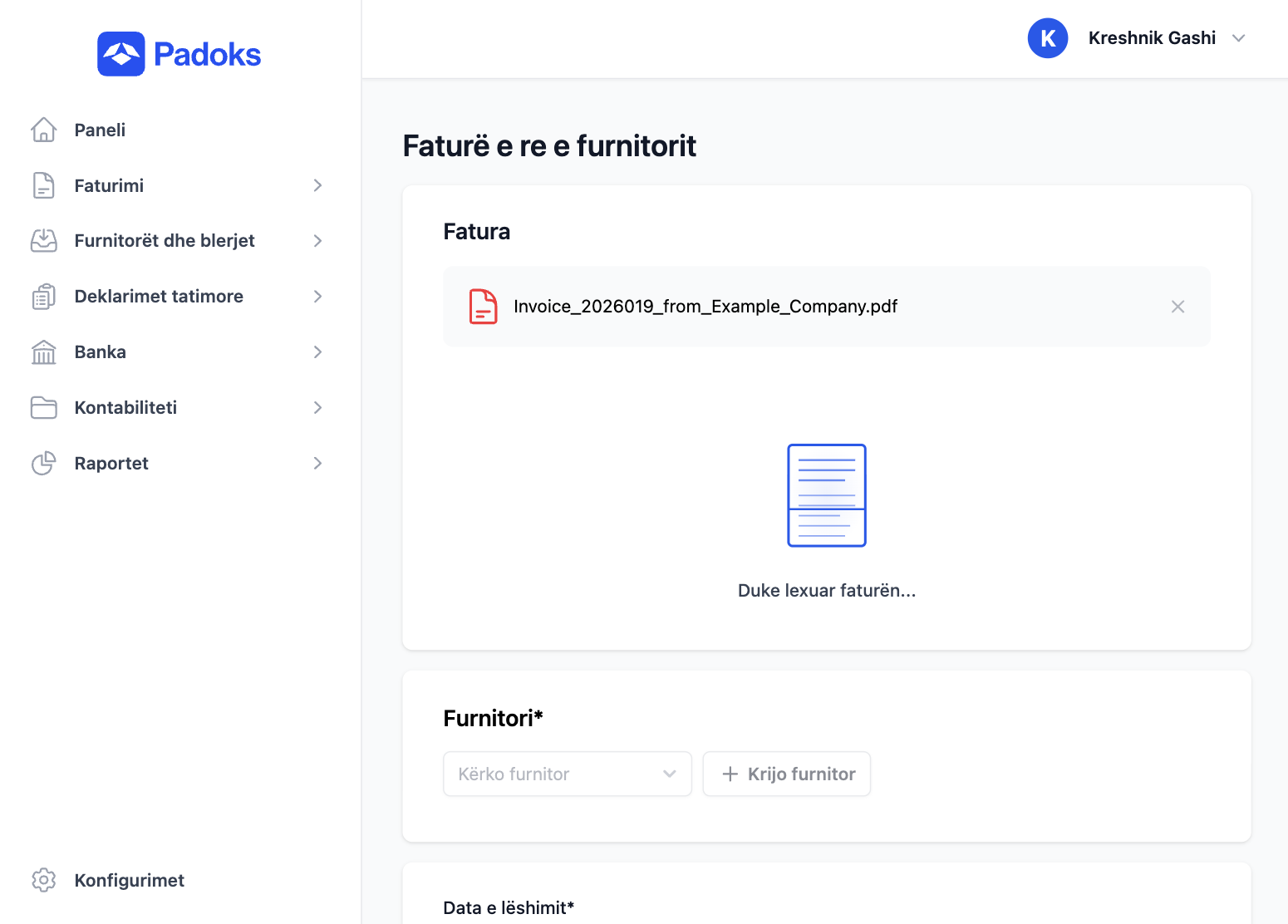 Procesim AI i faturave